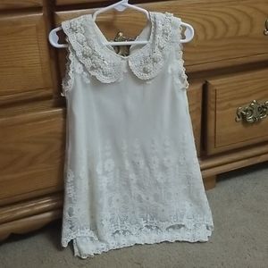 Ilomi Lace and pearl toddler dress